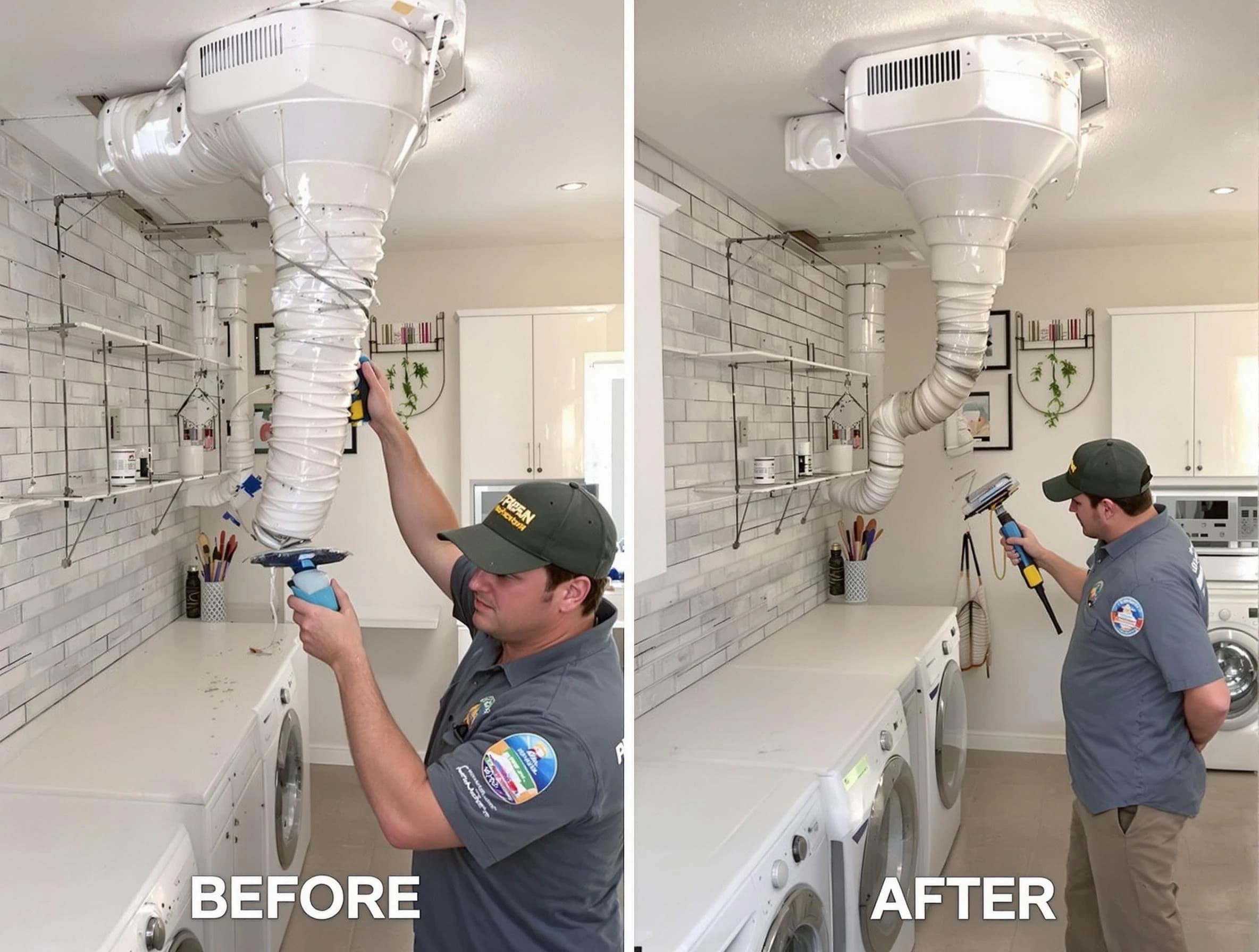Professional dryer exhaust vent cleaning by East Point Dryer Vent Cleaning in East Point