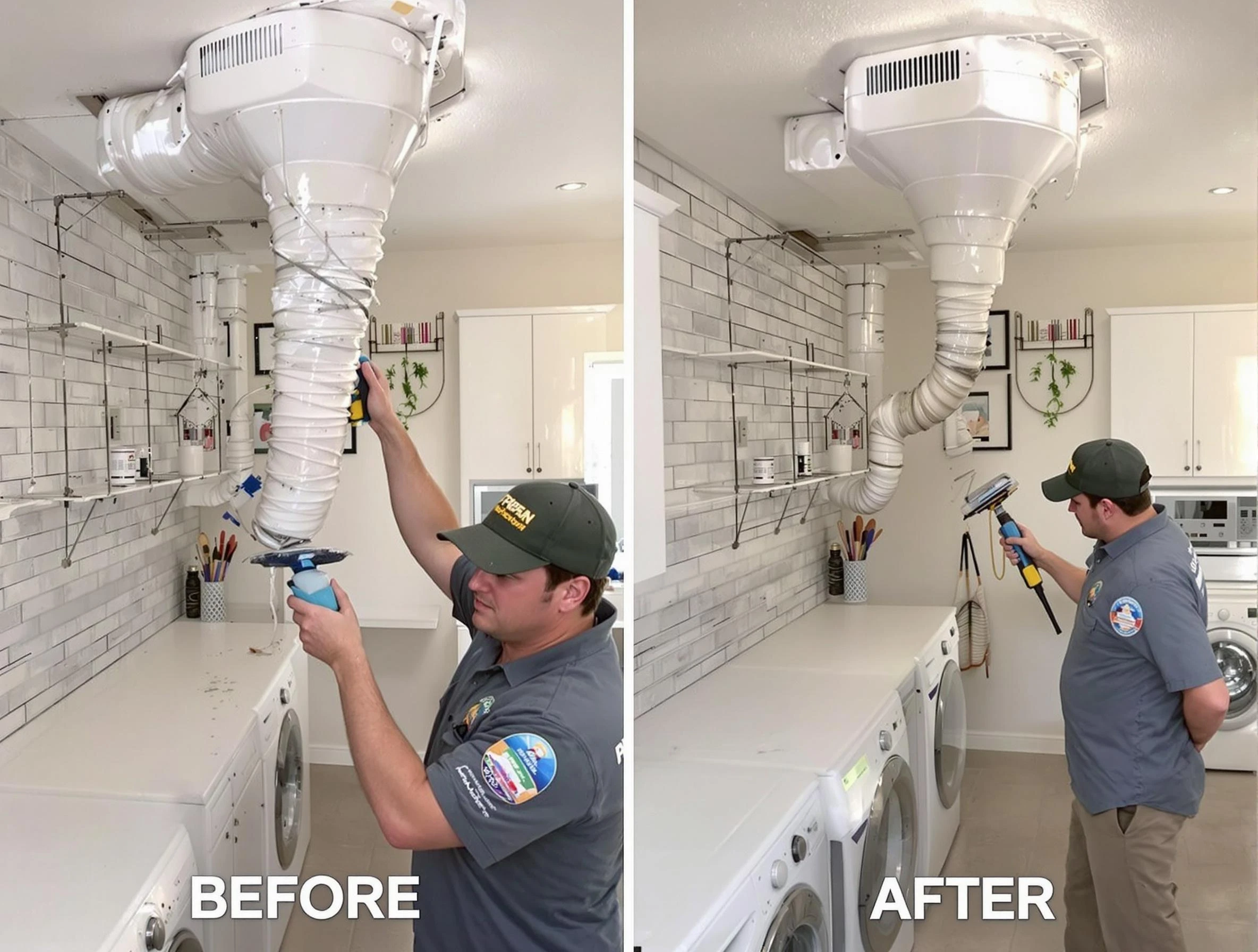 Professional dryer exhaust vent cleaning by East Point Dryer Vent Cleaning in East Point
