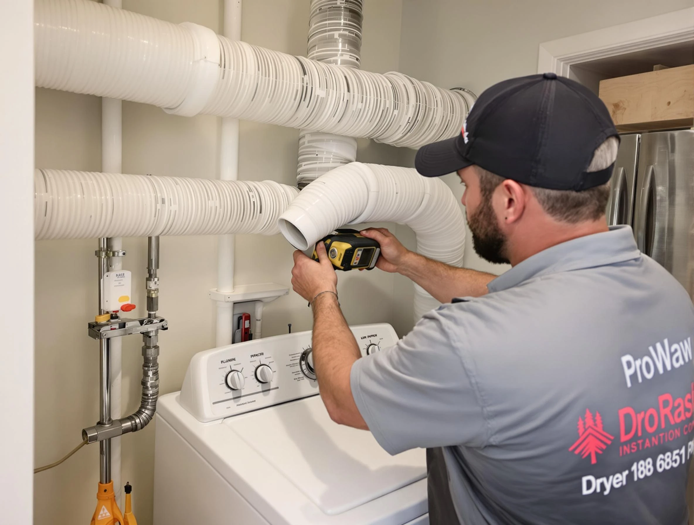 Professional dryer vent hose installation by East Point Dryer Vent Cleaning in East Point